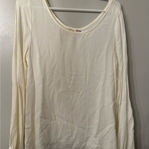 Pink Republic Cream Long Sleeve Blouse